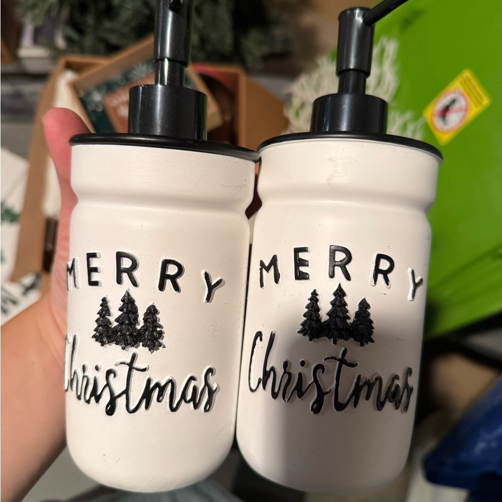 Merry Christmas Soap Dispensers